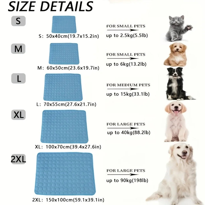 Dog Cooling Mat – Summer Ice Pad for Pets (XL)