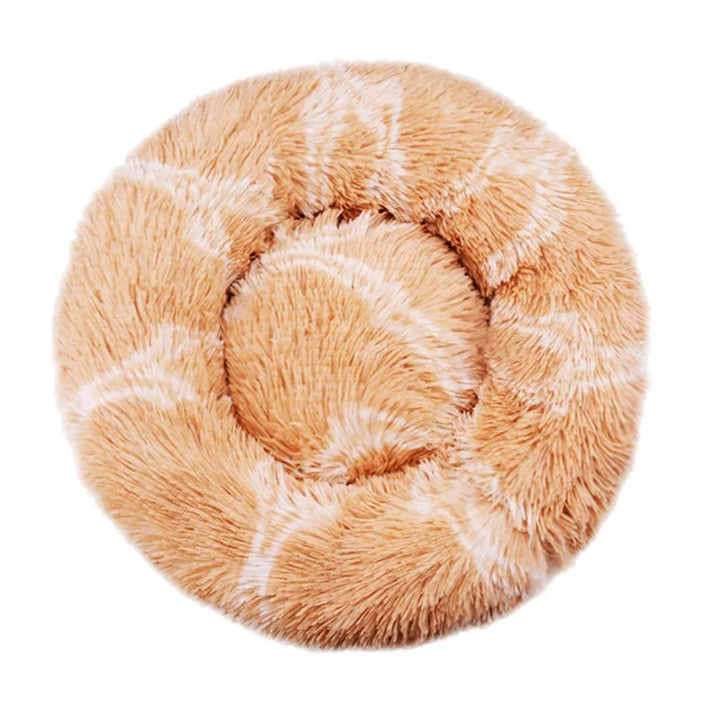 Round Plush Pet Bed – Super Soft Warm Dog & Cat Bed