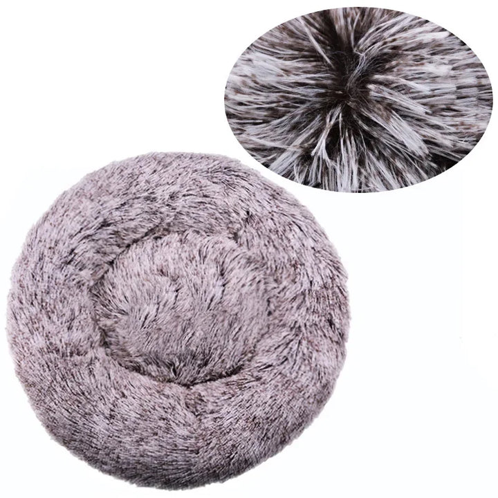 Round Plush Pet Bed – Super Soft Warm Dog & Cat Bed
