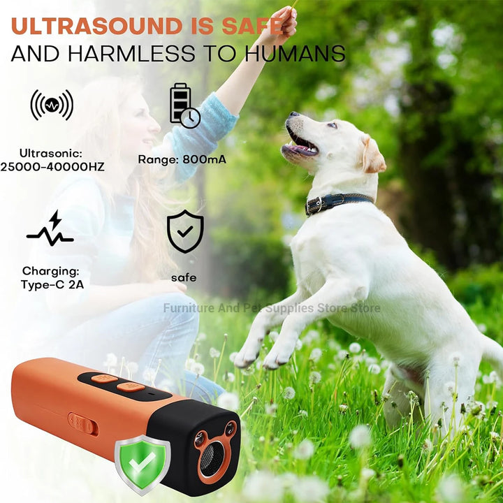 Ultrasonic Dog Repeller – Anti Bark Device with LED