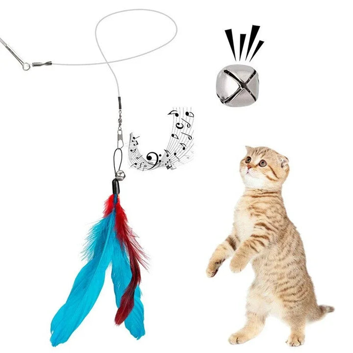 Cat Feather Toy Refill Set – 11pcs Replacement Heads
