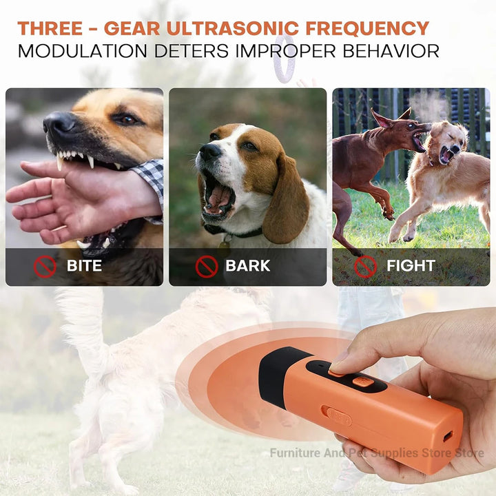 Ultrasonic Dog Repeller – Anti Bark Device with LED