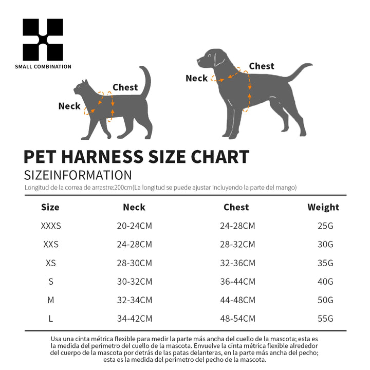 Adjustable Dog Harness & Leash Set – Reflective Vest