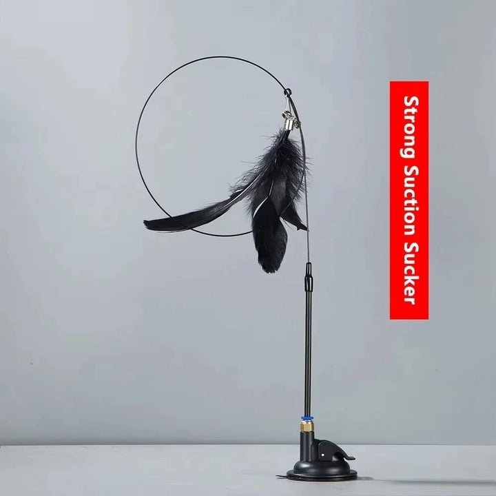 Rainbow Cat Teaser Wand – Interactive Cat Toy