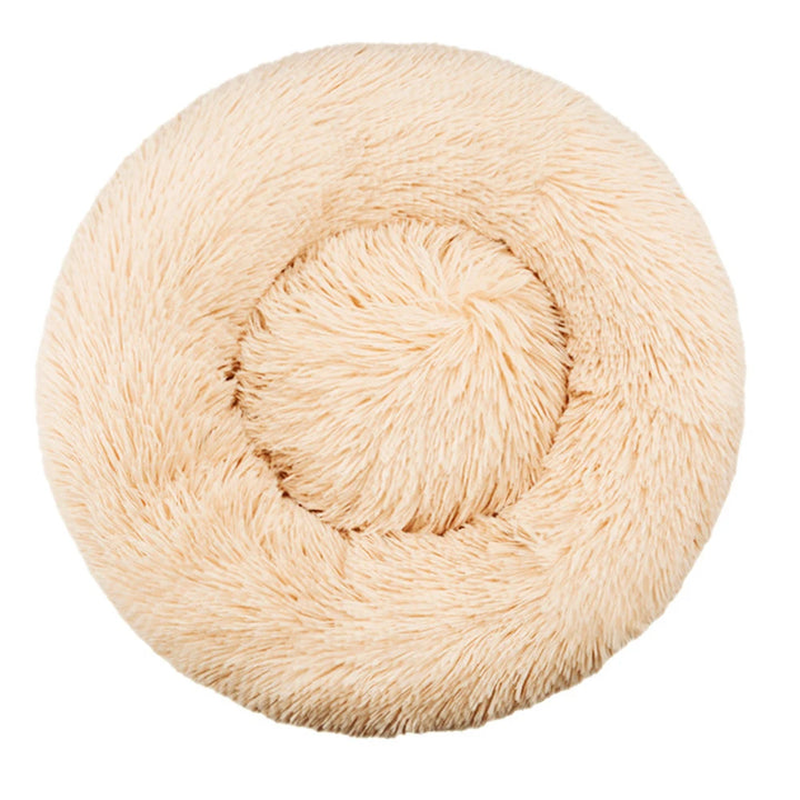 Round Plush Pet Bed – Super Soft Warm Dog & Cat Bed