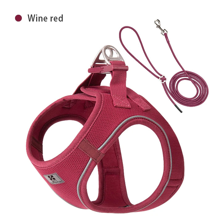 Adjustable Dog Harness & Leash Set – Reflective Vest