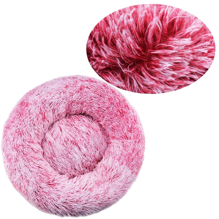 Round Plush Pet Bed – Super Soft Warm Dog & Cat Bed